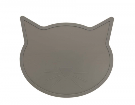 OrePet Grey Cat Head Silicone Placemat